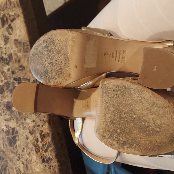 SCHUTZ Gold platform heels - Picture 4 of 6